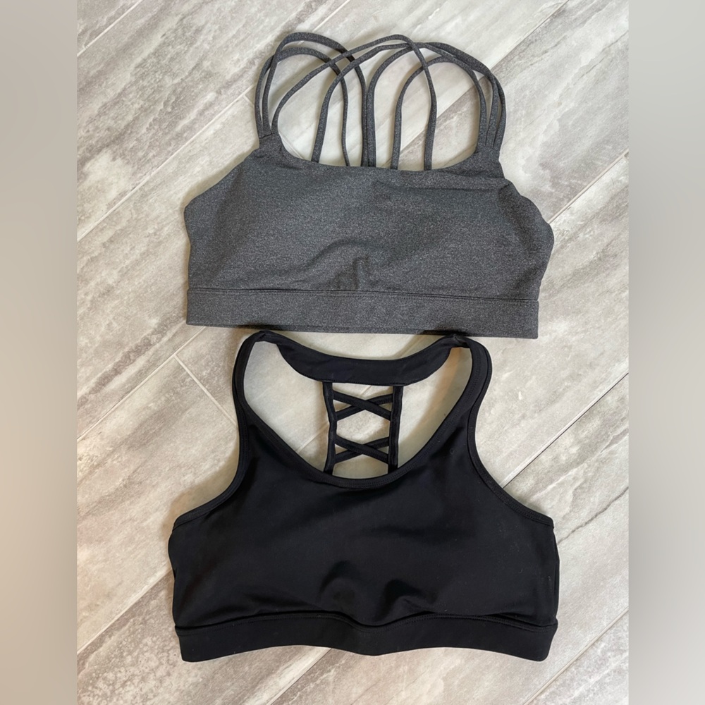 GAP Fit Set of 2 Sports Bras (Black and Gray) - Size M